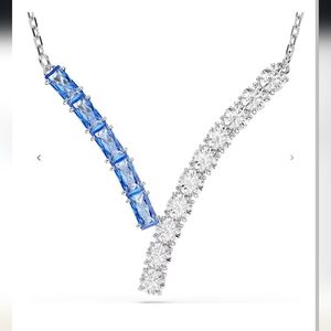 Swarovski MATRIX BLUE WHITE CZs Necklace